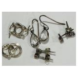 STERLING SILVER EARRINGS 4.4 GRS (A113)