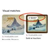 J1 - WINTER LANDSCAPE ART FRAMED 13X19" (L51)