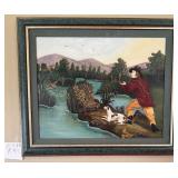J1- PAMELA SCHOOLEY ART FRAMED 21X25" (K41)