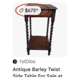 J1 - SMALL VINTAGE SIDE TABLE (L62)