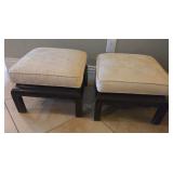 J1 - PAIR OF MATCHING STOOLS WITH CUSHIONS (L17)