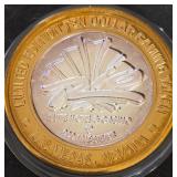 $10 - .999 FINE SILVER GAMING TOKEN (5)