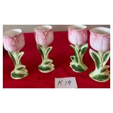 J1 - HAND PAINTED TULIP TIME STEMWARE (K19)