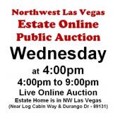 WELCOME TO OUR WED. @4pm ONLINE PUBLIC AUCTION