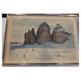 J1 - WINTER LANDSCAPE ART FRAMED 13X19" (L52)