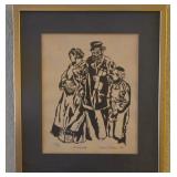 J1 - BERNARD SHULMAN ART FRAMED 15X13" (L15)