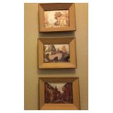 J1 - THREE PIECES FRAMED ART 9X11"EA (L2)