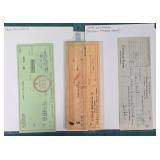 700 - THREE CELEBRITY SIGNED CHECKS (E146)