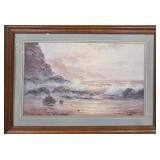 700 - BOB SANDERS "SEASCAPE WITH GULLS" 23X33"