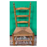 700 - ANTIQUE NEW ENGLAND LADDER BACK SIDE CHAIR