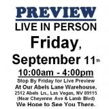 PREVIEW LIVE IN PERSON - Friday, September 11th