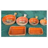 700 - VINTAGE TLAQUEPAQUE MEXICAN REDWARE POTTERY