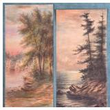 700 - 2 PCS W.L.EVERETT KNOWLES WATERCOLOR ART