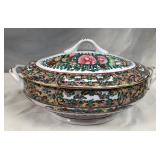 714 - CHINESE FAMILIE ROSE PORCELAIN TUREEN