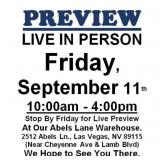 PREVIEW LIVE IN PERSON - Friday, September 11th