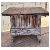 714 - VINTAGE CUSTOM WOOD KITCHEN ISLAND