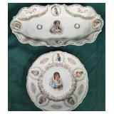 700 - ANTIQUE NAPOLEON CONSORT PLATE & BOWL (E31)