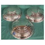 700 - 3 GENUINE "DOG DISH" HUBCAPS 1946-48 LINCOLN