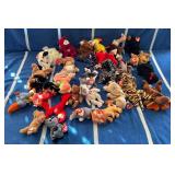 J1 - LOT ASSORTED PLUSH BEANIE ANIMALS (K137)