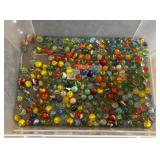 J1 - LOT ASSORTED COLORFUL GLASS MARBLES (K142)