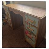 J1 - FLORAL WOODEN WRITING DESK