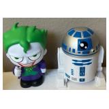 J1 - JOKER AND R2-D2 FIGURES (H122)