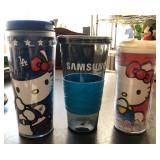 J1 - LOT OF THREE PLASTIC TUMBLERS (D183)