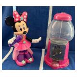 J1 - MINNIE MOUSE FIGURINE AND GUMBALL MACHINE K94