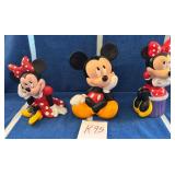 J1 - LOT OF THREE DISNEY CHARACTER FIGURINES (K95)