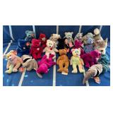 J1 - ASSORTED PLUSH BEANIE BEARS LOT (K130)