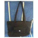 J1 - BLACK QUILTED TOTE BAG (K76)