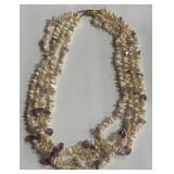 542 - FRESHWATER PEARL NECKLACE W/ 14K GOLD CLASP