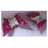 513 - 2 PIECES PINK MOSAIC BUTTERFLIES (T330)