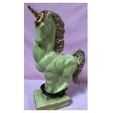513 - GREEN UNICORN FIGURINE (T223)