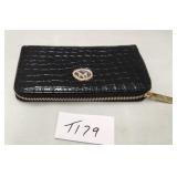 513 - BLACK CROC EMBOSSED WALLET (T179)
