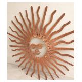 513 - METAL SUN BURST WALL DECOR 46"DIA (P1)