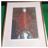 513 - LTD ED LETICIA TARRAGO FRAMED ART 16X20"