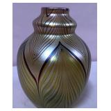 513 - ORIENT & FLUME IRIDESCENT GLASS VASE (T216)