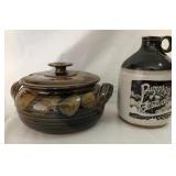 S2 - STONEWARE BEAN POT & JUG (L64)