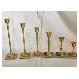 S2 - ELEGANT BRASS CANDLESTICK SET (L220)