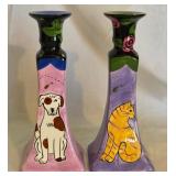 S2 - COLORFUL PET THEMED CANDLEHOLDERS (L193)
