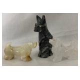 S2 - CARVED STONE DOG FIGURINES (L54)