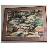 S2 - BEAUTIFUL FRAMED STREAM WATERCOLOR (L100)