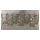 S2 - IRIDESCENT TEXTURED GLASS SET (L55)