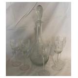 S2 - VINTAGE DECANTER & STEMWARE (L145)