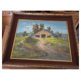 S2 - FRAMED RUSTIC BARN PAINTING (M10)