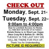 AUCTION PICK UP DAYS & HOURS