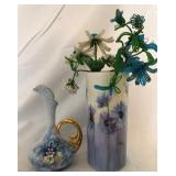 S2 - VINTAGE DECORATIVE PITCHER & VASE (L144)