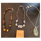 J2 - THREE HAND-CRAFTED NECKLACES (F52)
