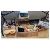 J2 - TWO FOOTSTOOLS, BASKETS, LOTS MORE (F106)